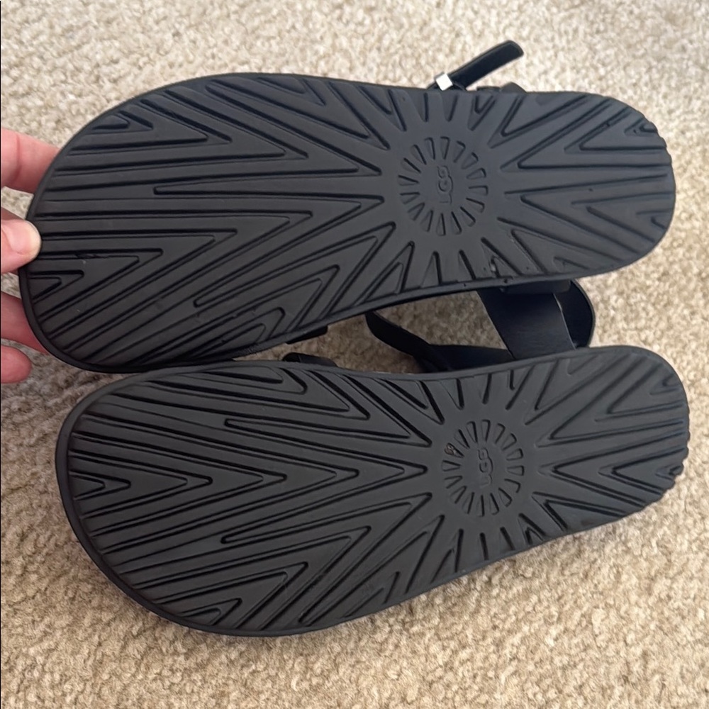 UGG Black Strappy Sandals - Picture 5 of 6